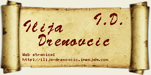 Ilija Drenovčić vizit kartica